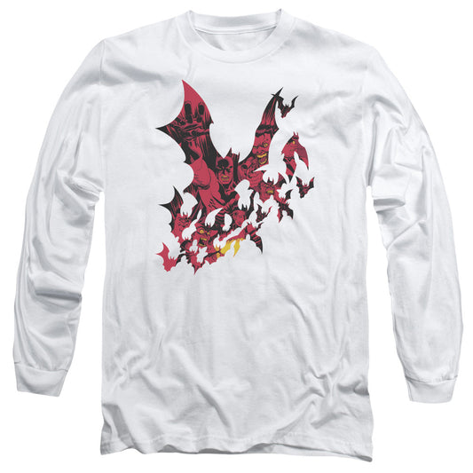 Batman Broken City Mens Long Sleeve Shirt White Officially Licensed