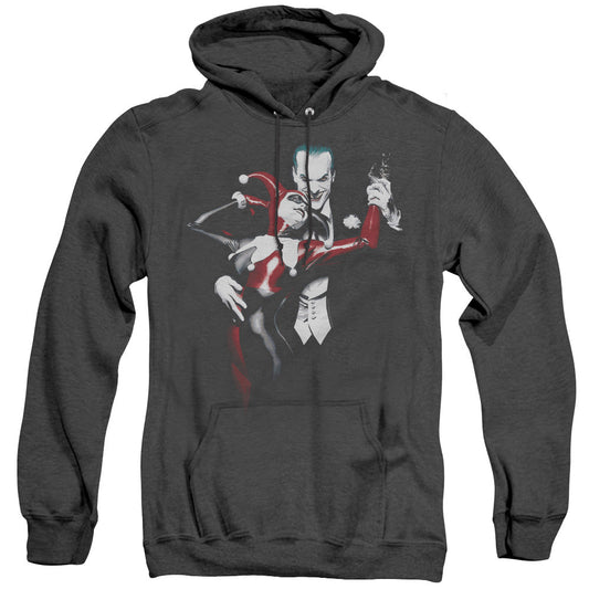 Batman Harley And Joker Heather Mens Hoodie Black Officially Licensed