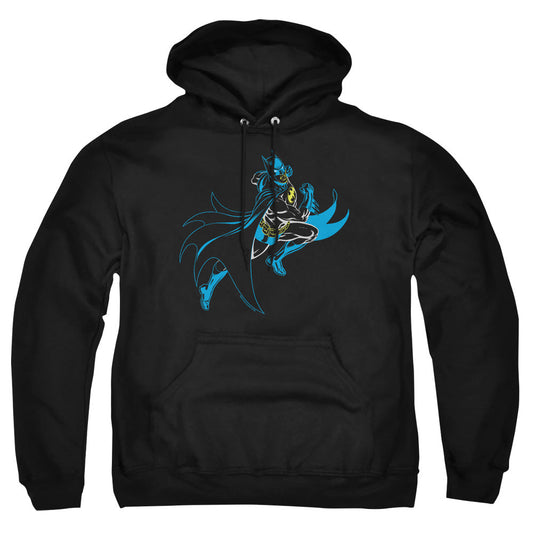 Batman Neon Batman Mens Hoodie Black Officially Licensed