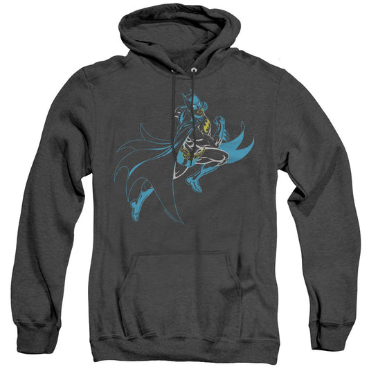 Batman Neon Batman Heather Mens Hoodie Black Officially Licensed