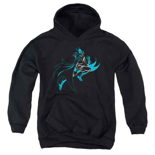 Batman Neon Batman Kids Youth Hoodie Black Officially Licensed
