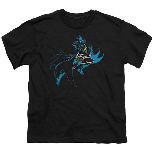 Batman Neon Batman Kids Youth T Shirt Black Officially Licensed