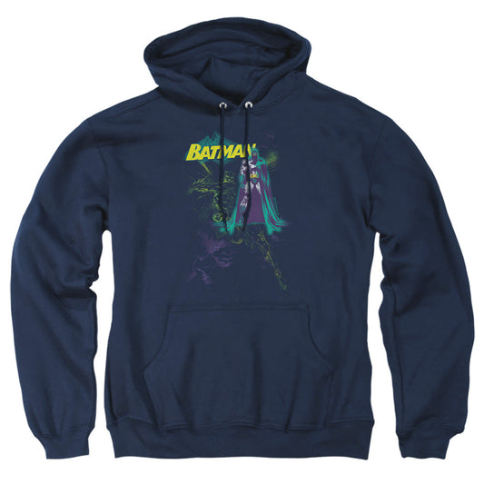 Batman Bat Spray Mens Hoodie Navy Officially Licensed