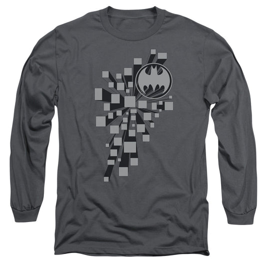 Batman Gotham 3D Mens Long Sleeve Shirt Charcoal Officially Licensed