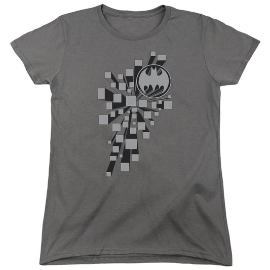 Batman Gotham 3d Womens T Shirt Charcoal Officially Licensed