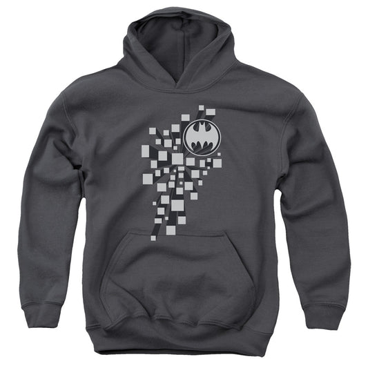 Batman Gotham 3d Kids Youth Hoodie Charcoal Officially Licensed