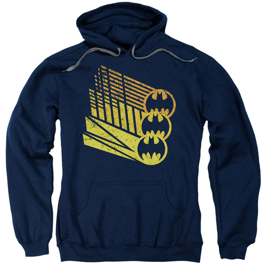 Batman Bat Signal Shapes Mens Hoodie Navy Blue Officially Licensed