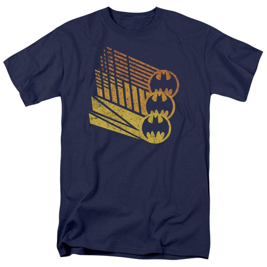 Batman Bat Signal Shapes Mens T Shirt Navy Blue Officially Licensed