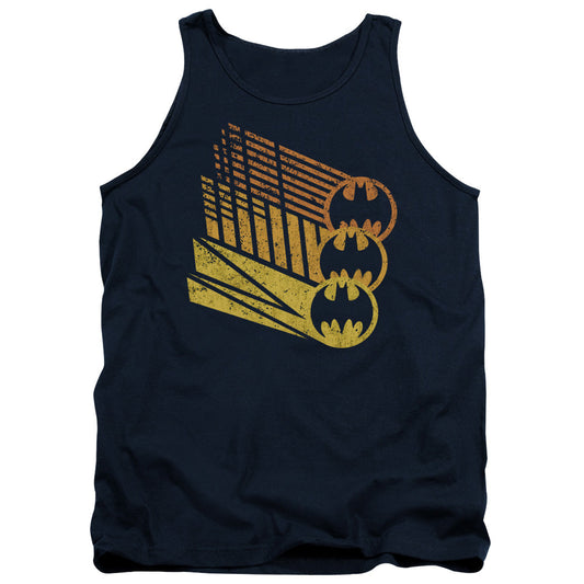 Batman Bat Signal Shapes Mens Tank Top Shirt Navy Blue Officially Licensed