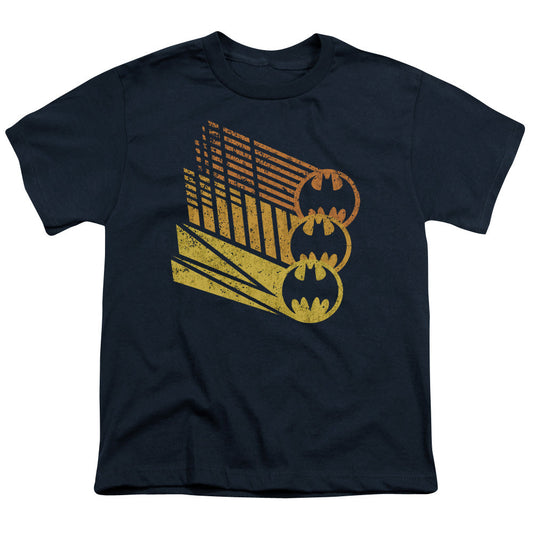 Batman Bat Signal Shapes Kids Youth T Shirt Navy Blue Officially Licensed