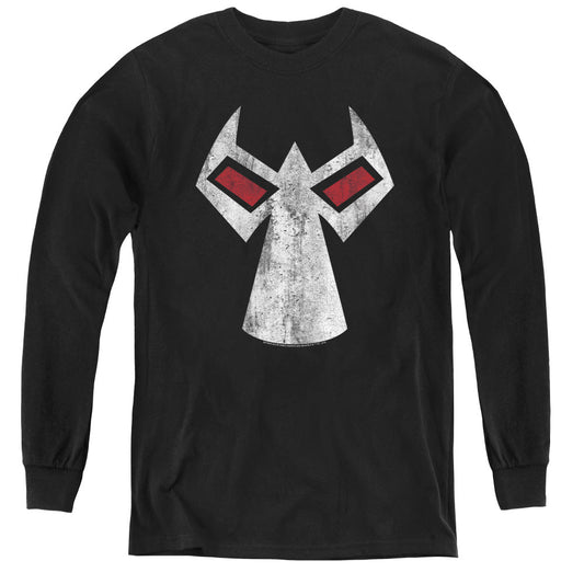 Batman Bane Mask Long Sleeve Kids Youth T Shirt Black Officially Licensed