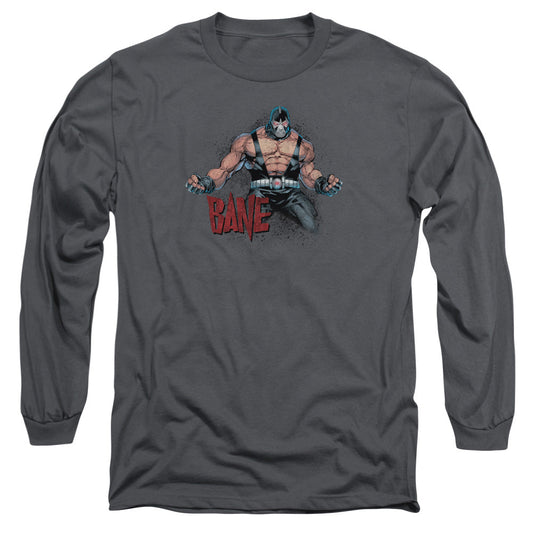 Batman Bane Flex Mens Long Sleeve Shirt Charcoal Officially Licensed