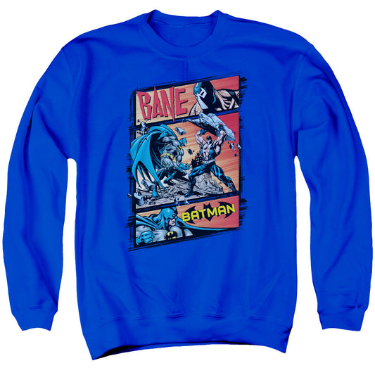 Batman Epic Batle Mens Crewneck Sweatshirt Royal Blue Officially Licensed