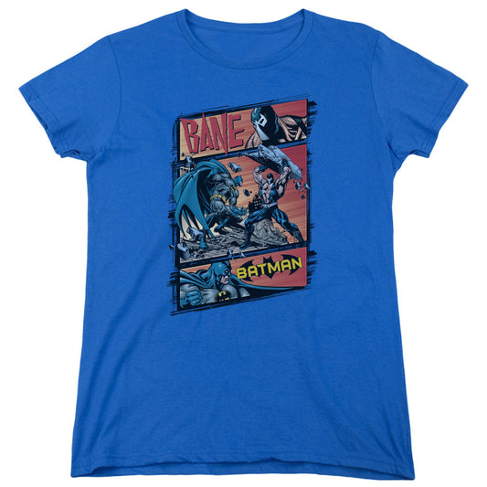 Batman Epic Batle Womens T Shirt Royal Blue Officially Licensed