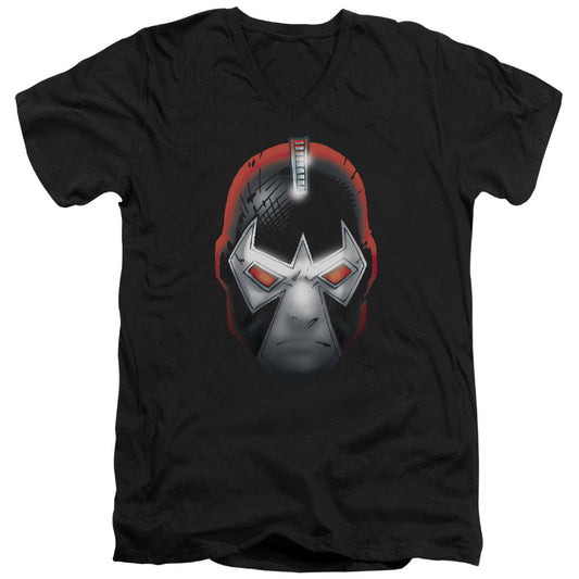 Batman Bane Head Mens Slim Fit V Neck T Shirt Black Officially Licensed