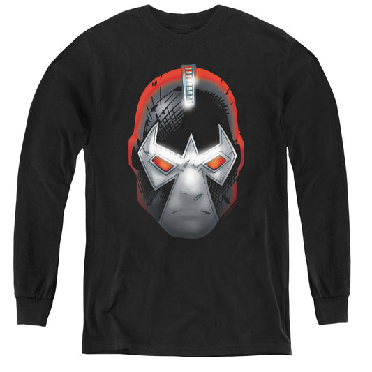 Batman Bane Head Long Sleeve Kids Youth T Shirt Black Officially Licensed