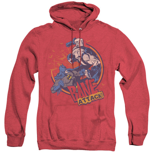 Batman Bane Atack! Heather Mens Hoodie Red Officially Licensed