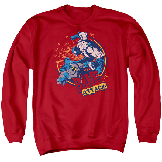 Batman Bane Atack! Mens Crewneck Sweatshirt Red Officially Licensed