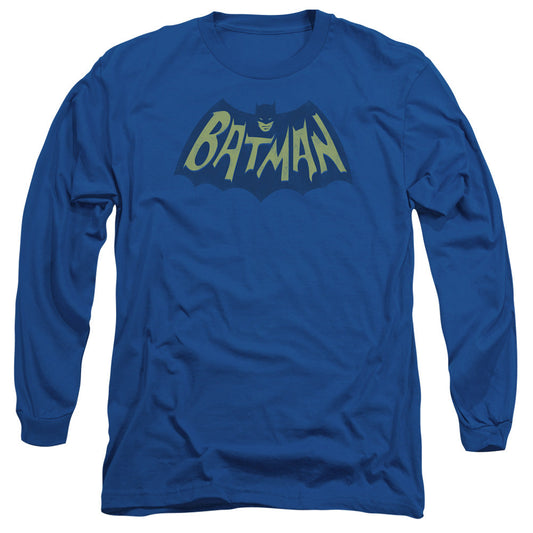 Batman Show Bat Logo Mens Long Sleeve Shirt Royal Blue Officially Licensed