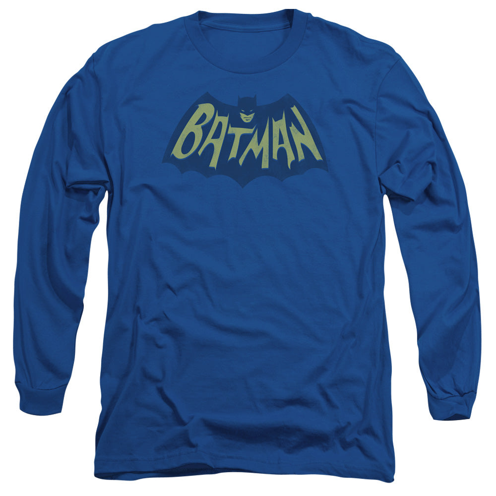 Batman Show Bat Logo Mens Long Sleeve Shirt Royal Officially Licensed