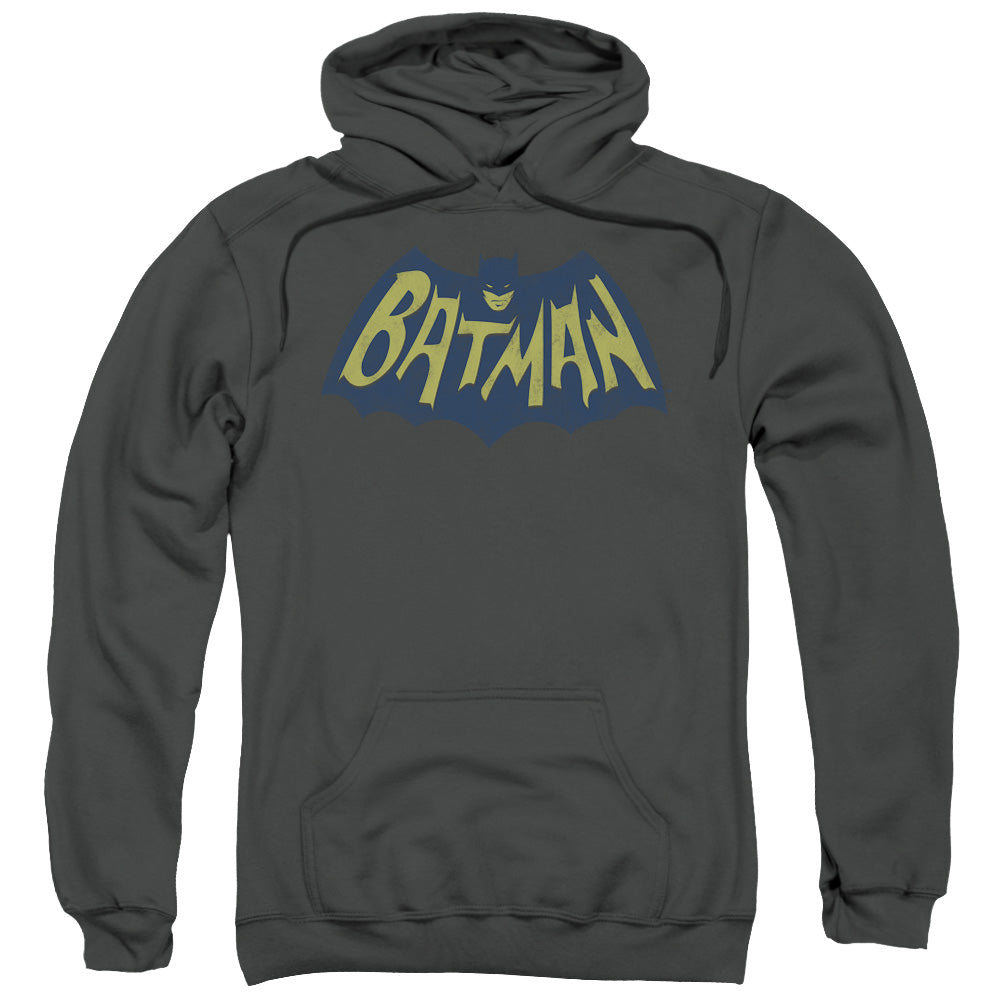 Batman Show Bat Logo Mens Hoodie Charcoal Officially Licensed