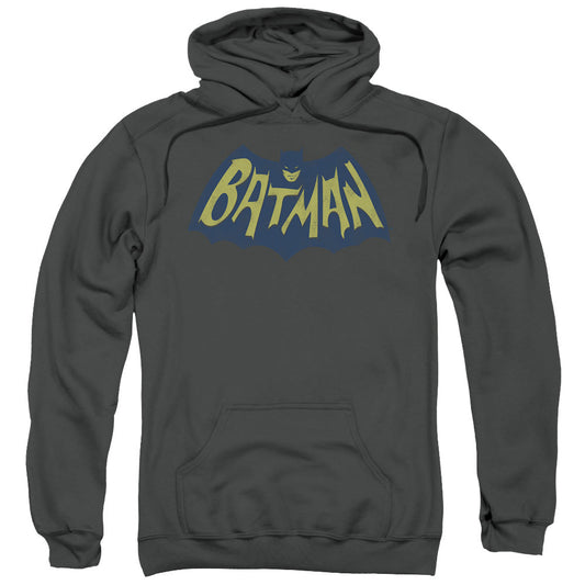 Batman Show Bat Logo Mens Hoodie Charcoal Officially Licensed