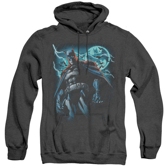 Batman Stormy Knight Heather Mens Hoodie Black Officially Licensed