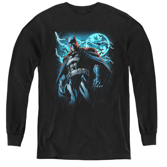 Batman Stormy Knight Long Sleeve Kids Youth T Shirt Black Officially Licensed