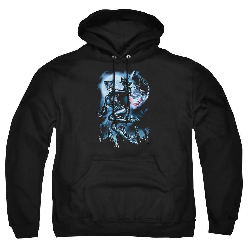 Batman Moonlight Cat Mens Hoodie Black Officially Licensed