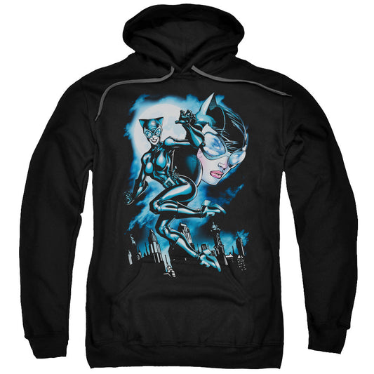 Batman Moonlight Cat Mens Hoodie Black Officially Licensed