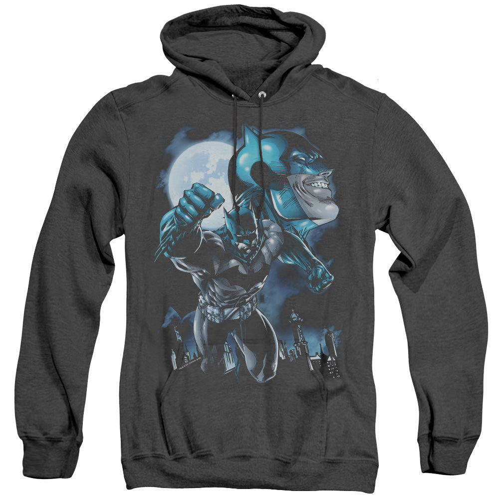 Batman Moonlight Bat Heather Mens Hoodie Black Officially Licensed