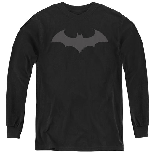 Batman Hush Logo Long Sleeve Kids Youth T Shirt Black Officially Licensed