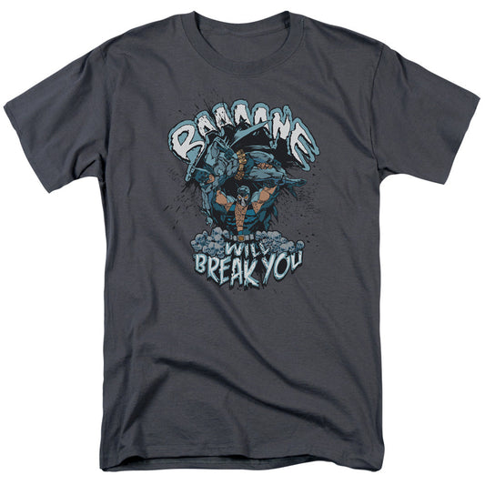 Batman Bane Will Break You Mens T Shirt Charcoal Officially Licensed