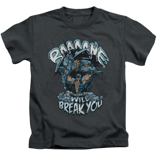 Batman Bane Will Break You Juvenile Kids Youth T Shirt Charcoal Officially Licensed