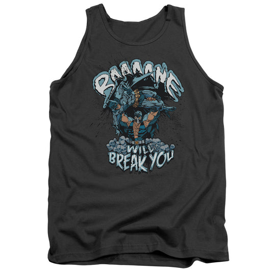 Batman Bane Will Break You Mens Tank Top Shirt Charcoal Officially Licensed