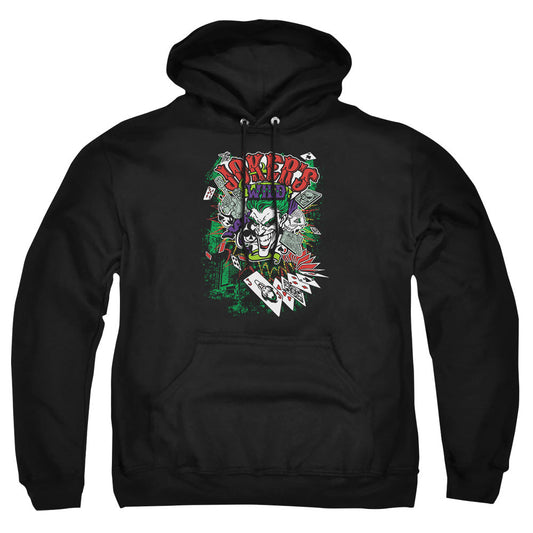 Batman Jokers Wild Mens Hoodie Black Officially Licensed