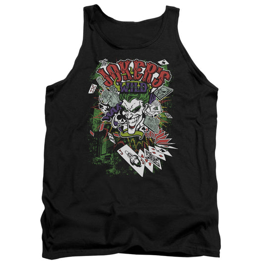 Batman Jokers Wild Mens Tank Top Shirt Black Officially Licensed