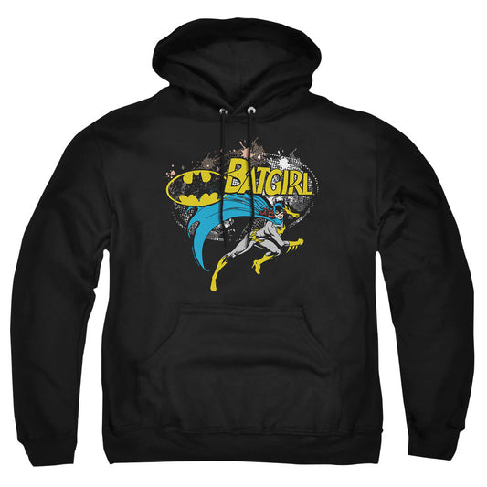 Batman Batgirl Halftone Mens Hoodie Black Officially Licensed
