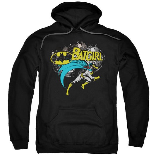 Batman Batgirl Halftone Mens Hoodie Black Officially Licensed