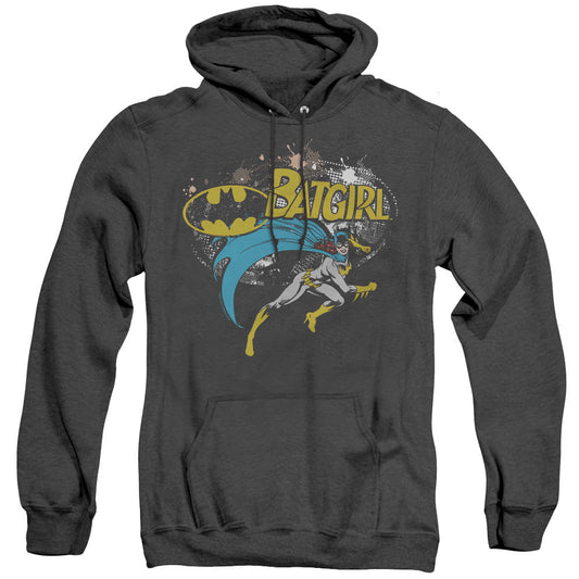 Batman Batgirl Halftone Heather Mens Hoodie Black Officially Licensed