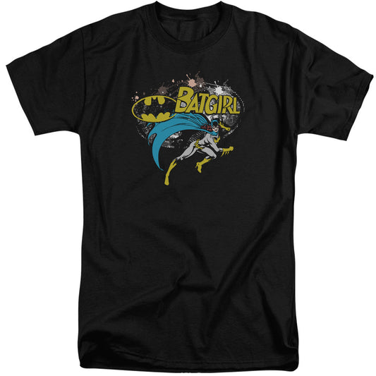 Batman Batgirl Halftone Mens Tall T Shirt Black Officially Licensed