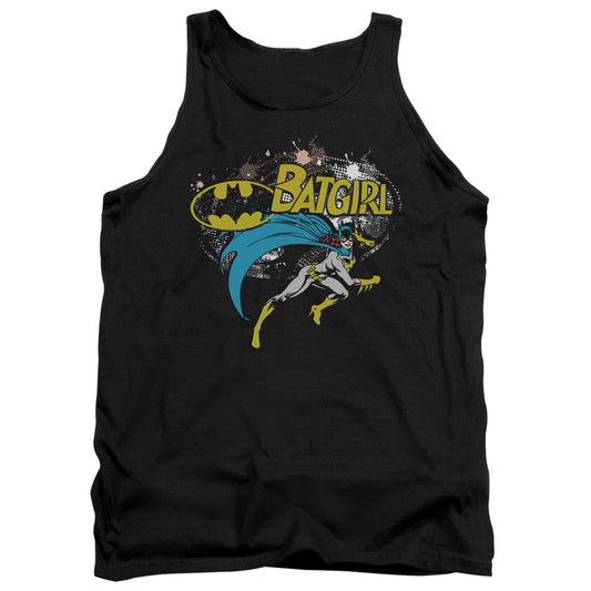 Batman Batgirl Halftone Mens Tank Top Shirt Black Officially Licensed