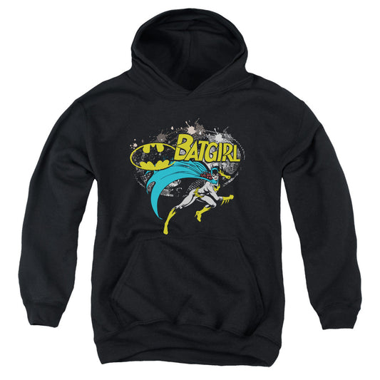 Batman Batgirl Halftone Kids Youth Hoodie Black Officially Licensed