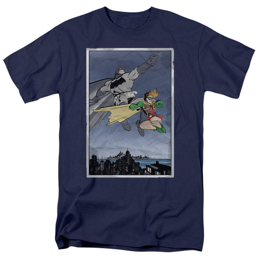Batman Dkr Duo Mens T Shirt Navy Officially Licensed