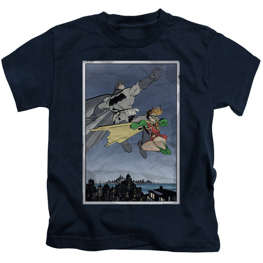 Batman Dkr Duo Juvenile Kids Youth T Shirt Navy Blue Officially Licensed