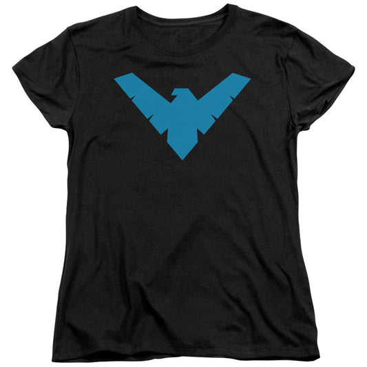 Batman Nightwing Symbol Womens T Shirt Black Officially Licensed