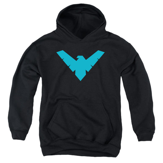 Batman Nightwing Symbol Kids Youth Hoodie Black Officially Licensed