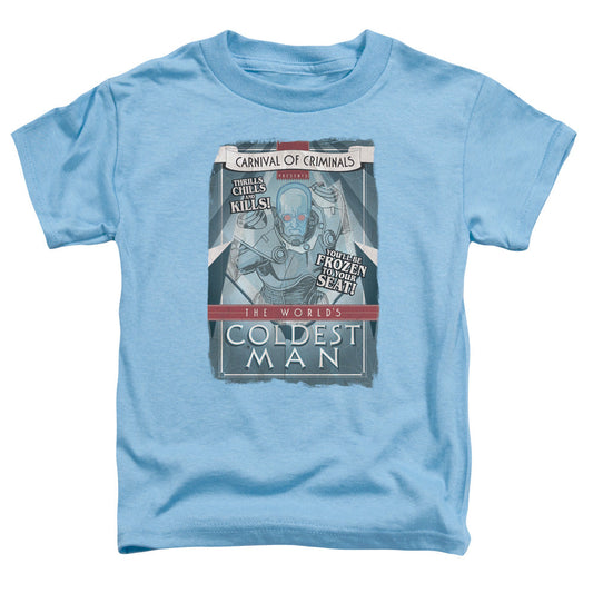 Batman Coldest Man Toddler Kids Youth T Shirt Carolina Blue Officially Licensed