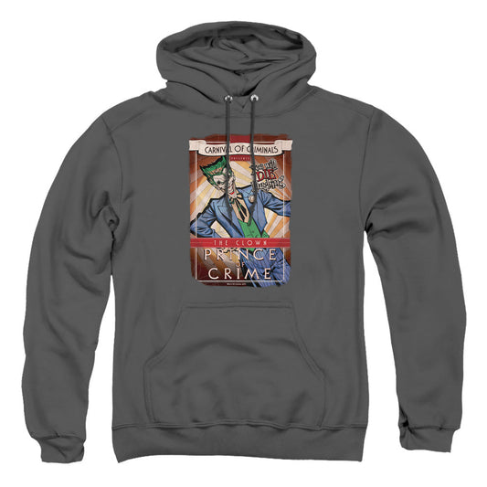 Batman Clown Prince Mens Hoodie Charcoal Officially Licensed