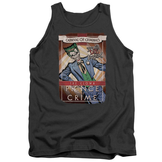 Batman Clown Prince Mens Tank Top Shirt Charcoal Officially Licensed